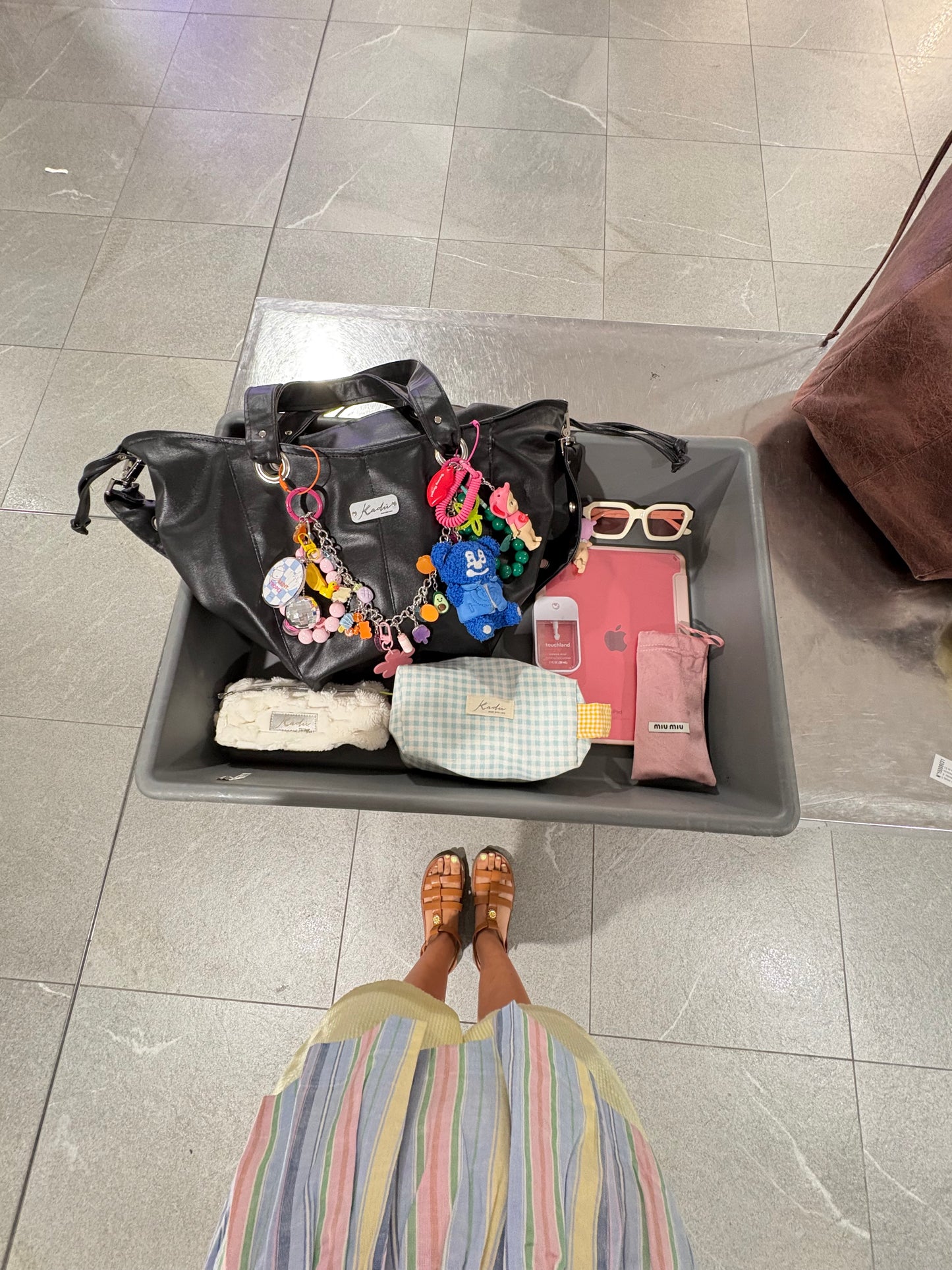 Mini Fortune Bag Black Eco Cuero