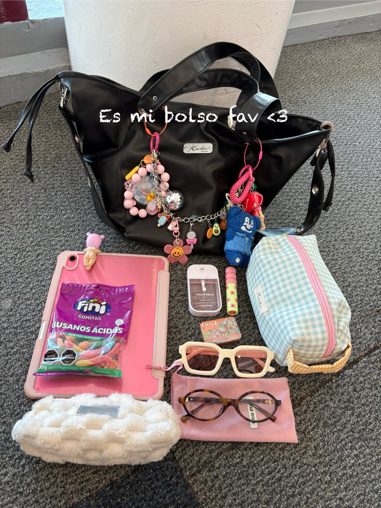 Mini Fortune Bag Black Eco Cuero