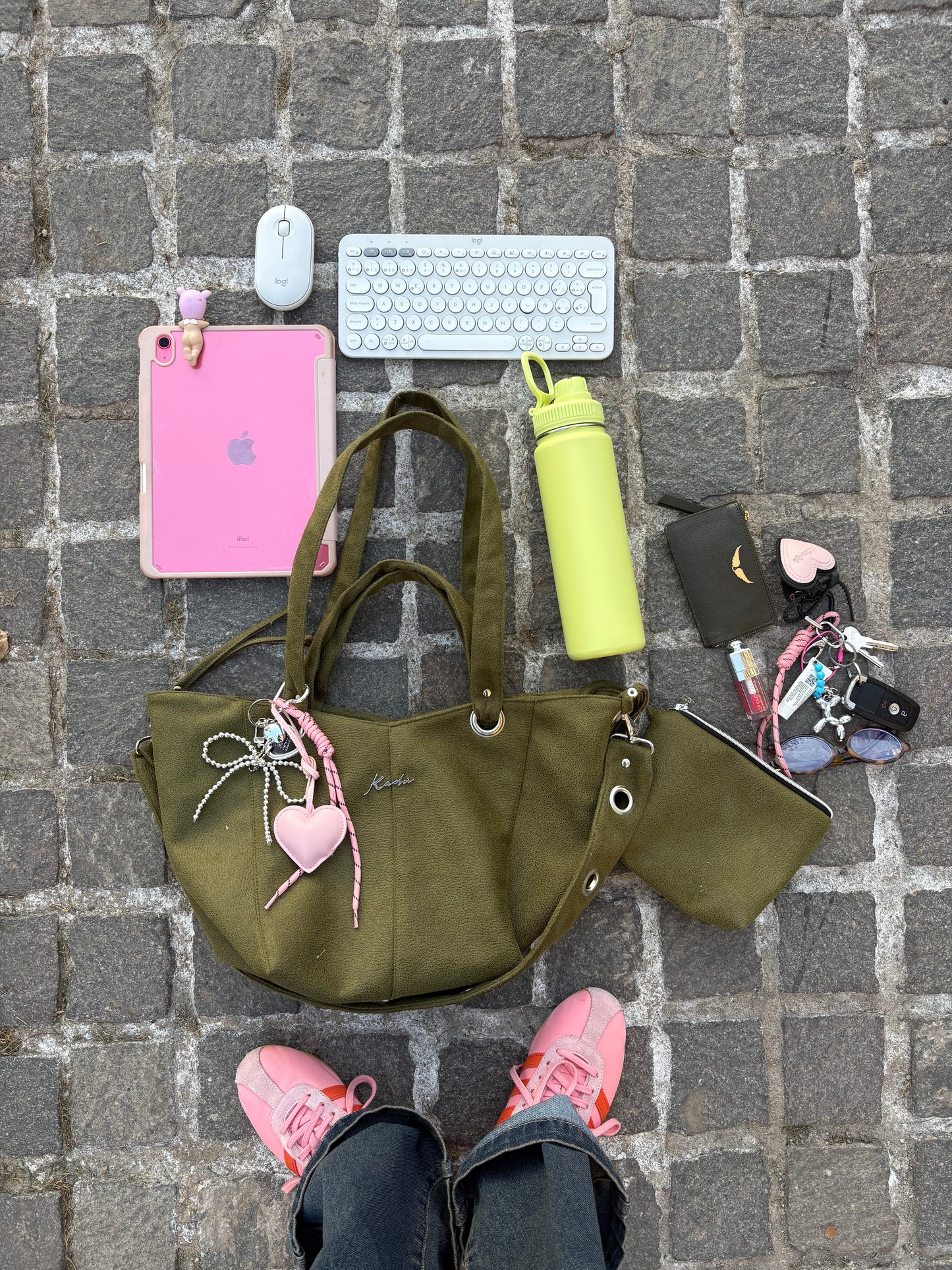 Mini Fortune Bag Olive Eco Cuero