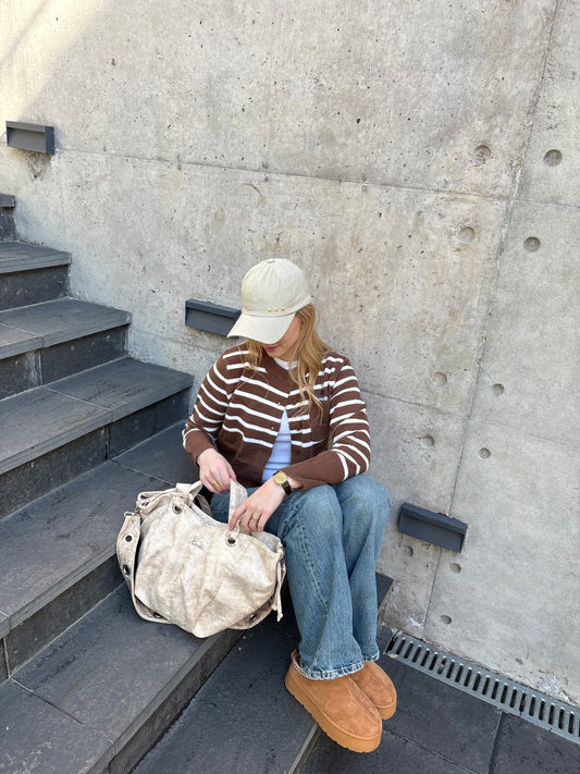 Mini Fortune Bag Beige Eco Cuero